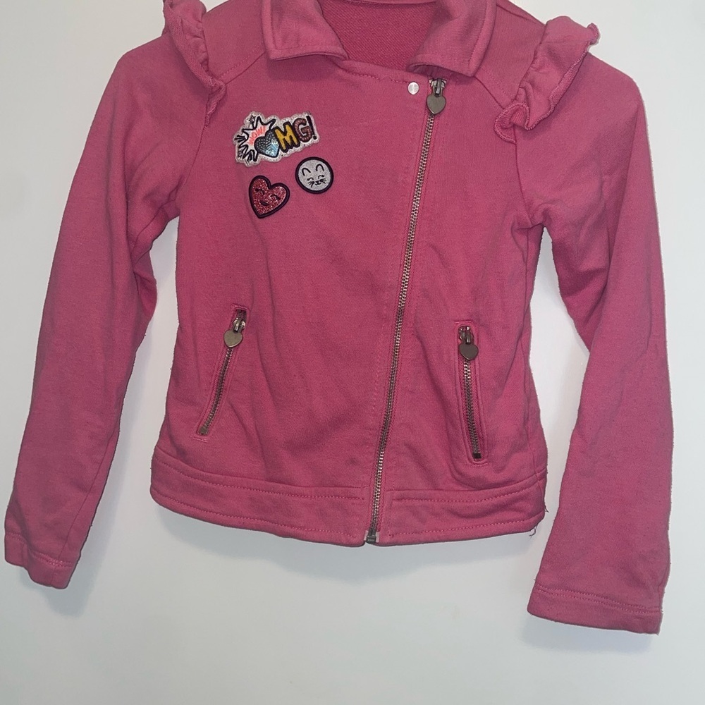 Pink Kids Jacket with Fun Patches